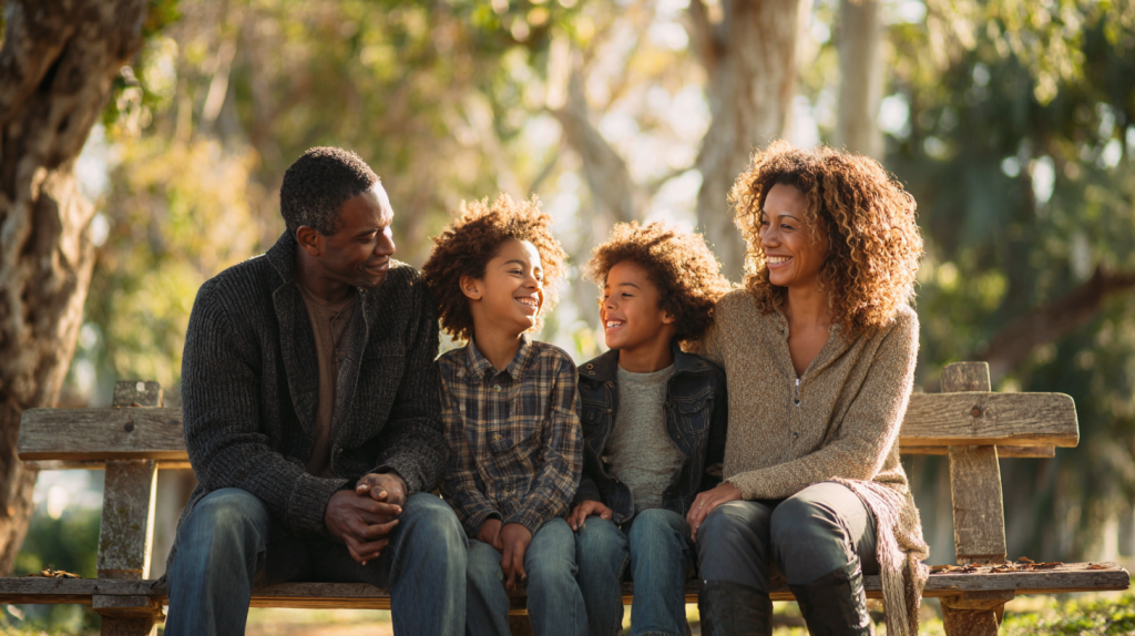 happy family together